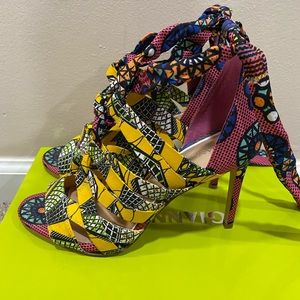 Gianni Bini Ankle Wrap Lace-Up Strappy Sandals